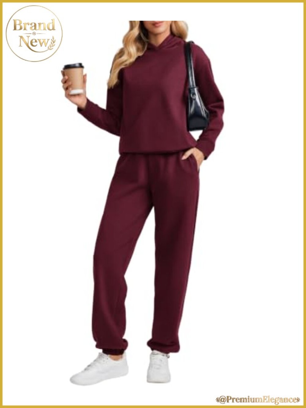 Fleece Lounge Set 2 Piece Sweatsuit Oversized Hoodie Joggers